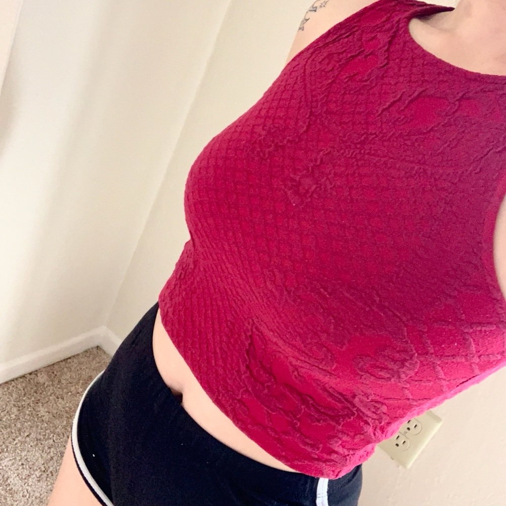 H&M red halter tank top